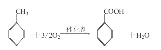 Reaction equation of toluene liquid phase air oxidation method