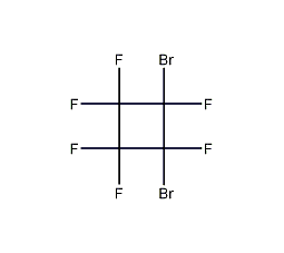 1,2-dibromohexafluorocyclobutane structural formula