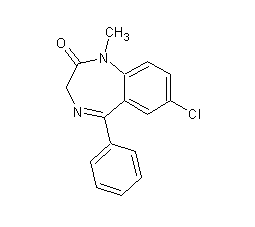 Diazepam structural formula