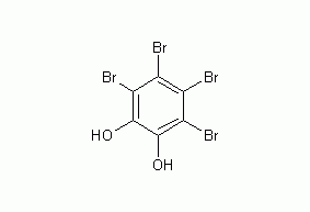 Structural formula of tetrabromocatechol