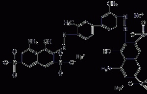 Trypan blue structural formula